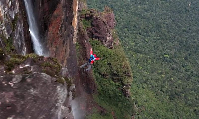 Base Jumping from Angel Falls, Venezuela