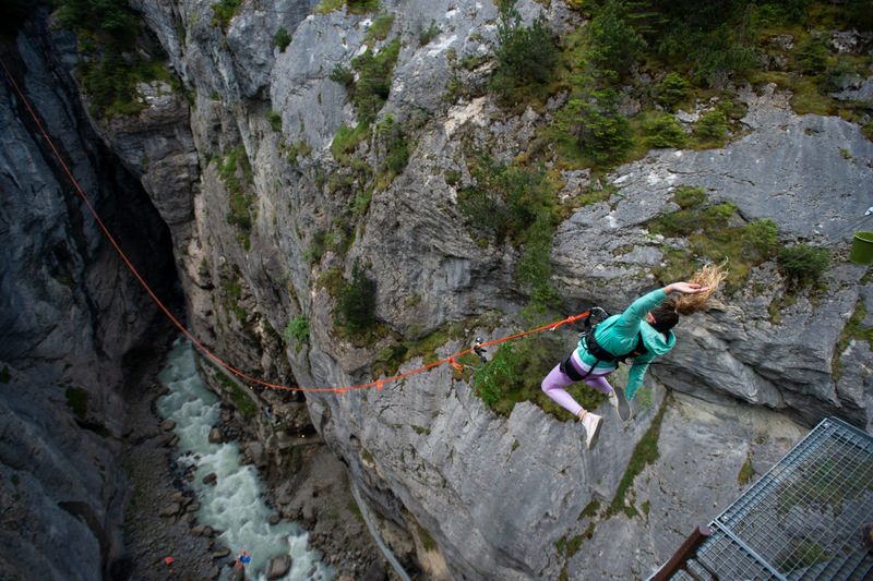 Canyon Swinging in Switzerland