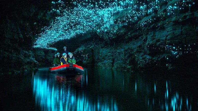 Caving in Waitomo, New Zealand