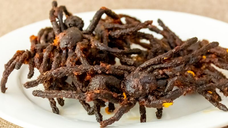 Fried Tarantulas in Cambodia