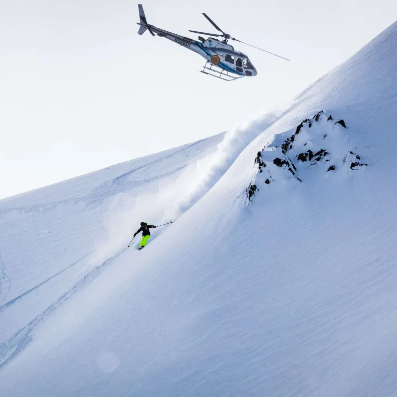 Heli-skiing in Alaska