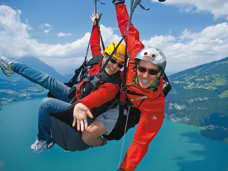 Paragliding in the Swiss Alps