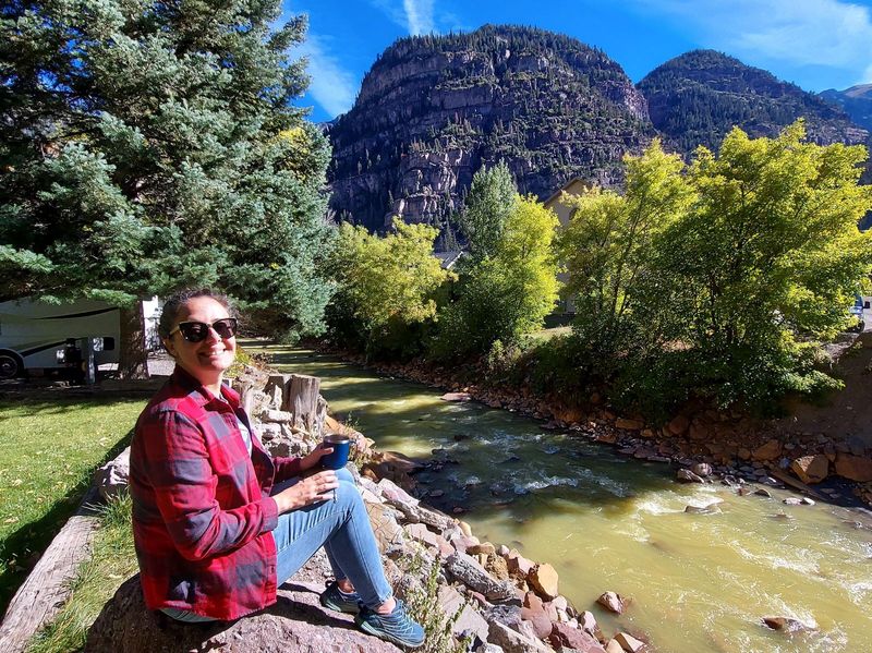 Relaxing by the Uncompahgre River