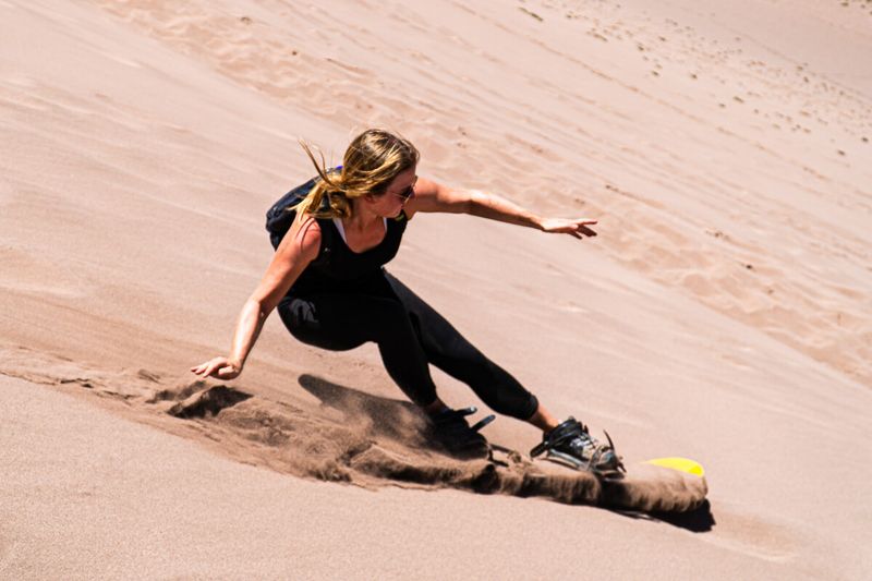 Sandboarding in the Atacama Desert, Chile