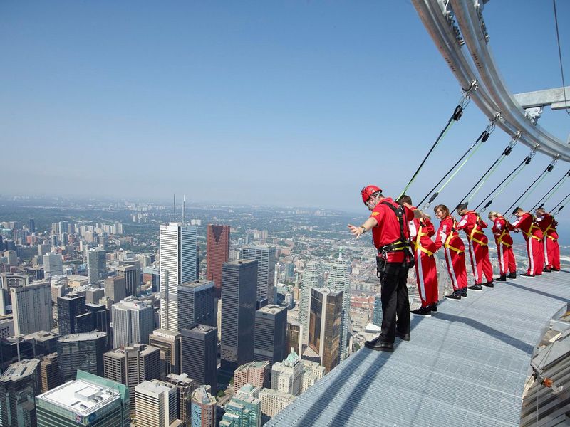 Sky Walking on the CN Tower, Canada