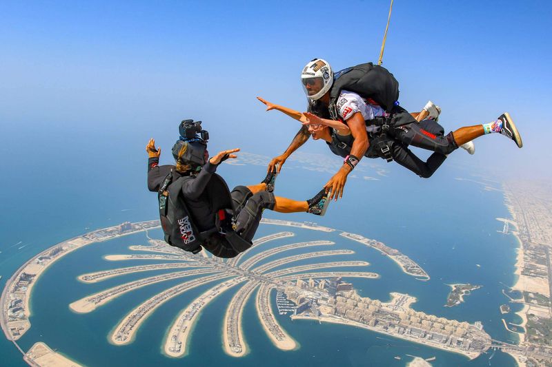 Skydiving Over Dubai