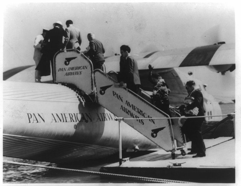 1930s – Early Airline Passengers Boarding Pan Am Clipper