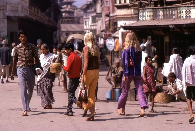1960s – Hippie Trail Travelers In Kathmandu