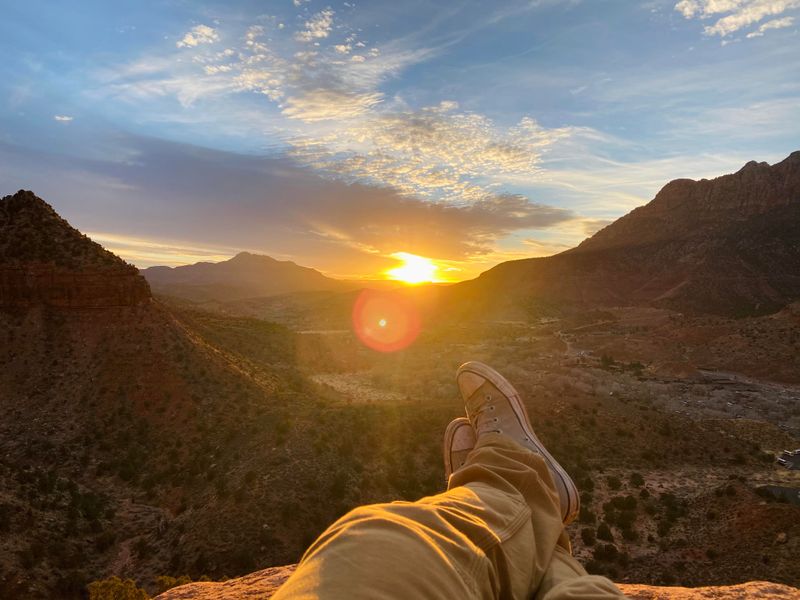 Catch the sunset over Watchman Trail