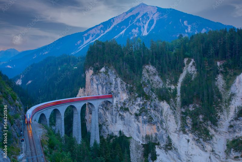 Cliffs on Rhaetian Railway
