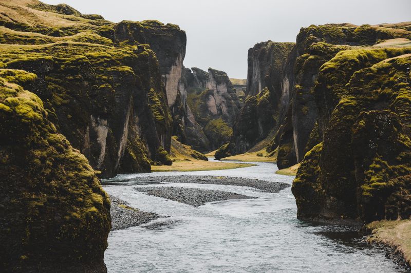 Fjaðrárgljúfur Canyon Edge Walk, Iceland