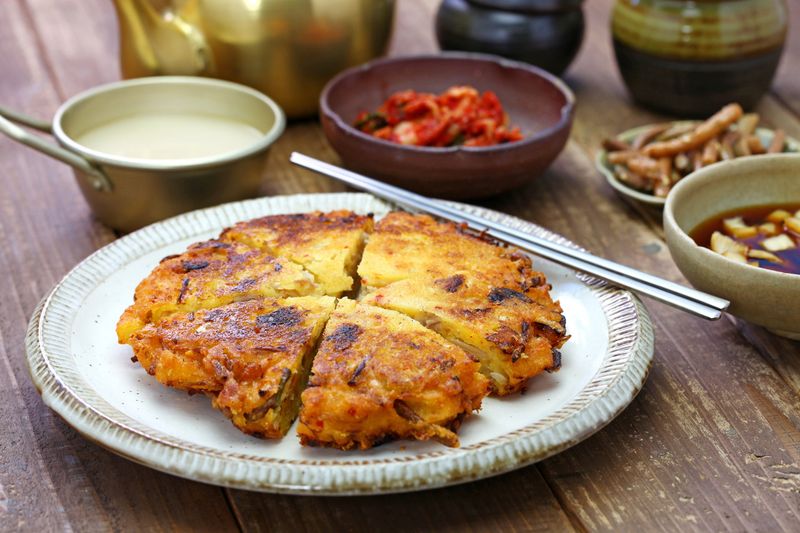 Korean Kimchi Pancakes