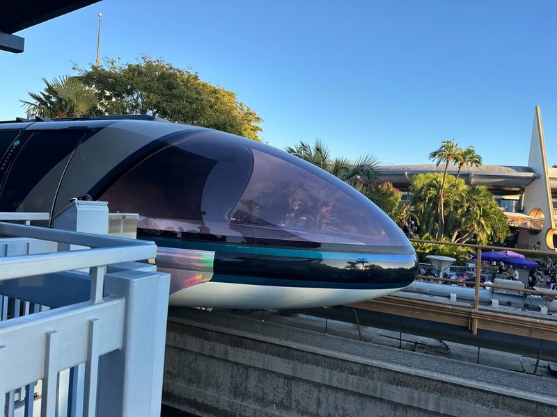Riding in the Monorail Nose Cone