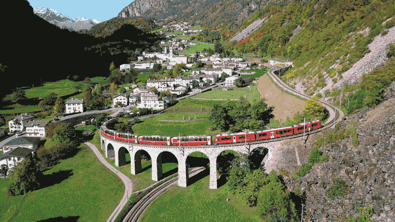 The Bernina Express, Switzerland
