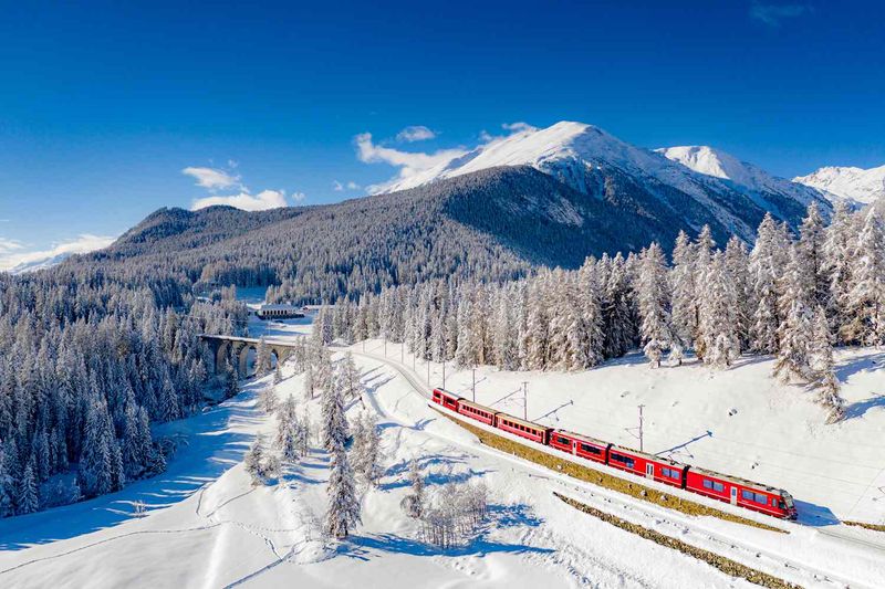 Snowy Peaks on Glacier Express