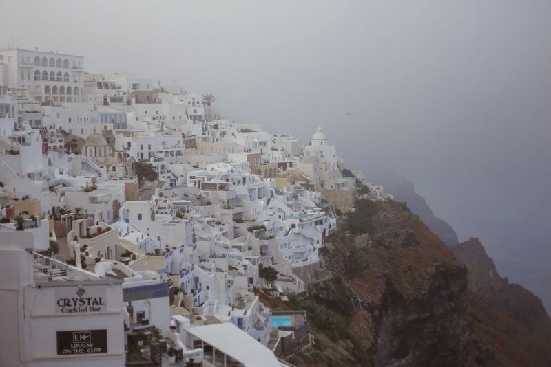 Santorini Off-Season Fog