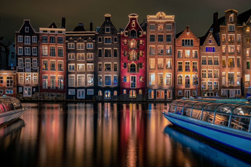 Amsterdam's Glowing Canals