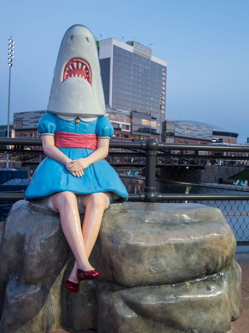 Snap Shark Girl Statue
