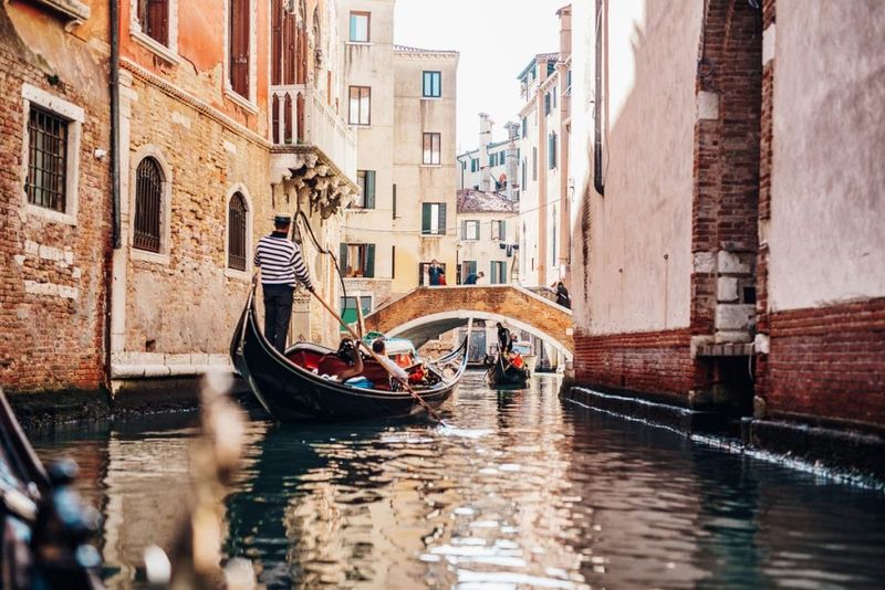 Taking a Gondola Ride in Venice