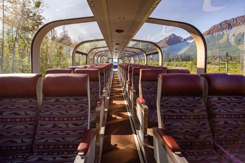 Scenic train ride on the Alaska Railroad