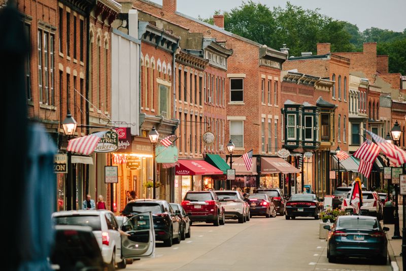 Retro Main Street in Galena, IL
