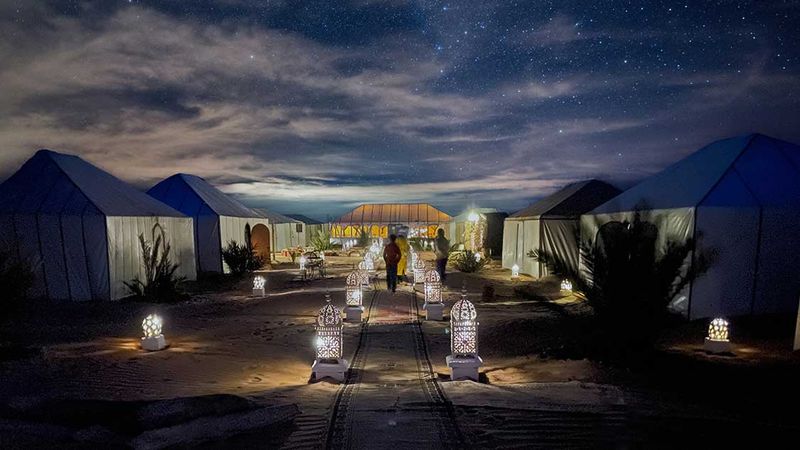 Sleeping in a Sahara Camp