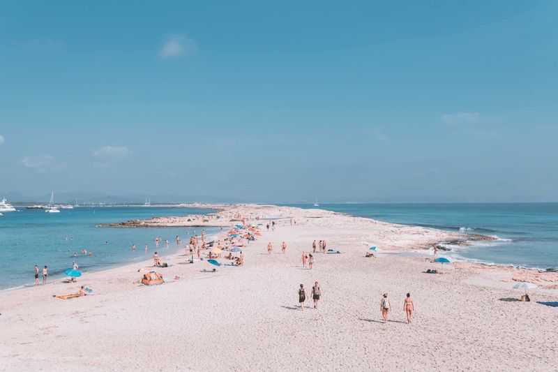 Picnic on rose-tinted sand