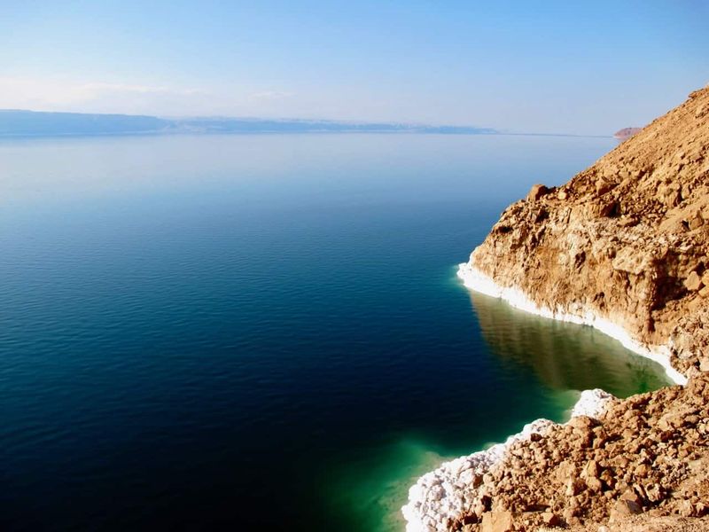Floating in the Dead Sea