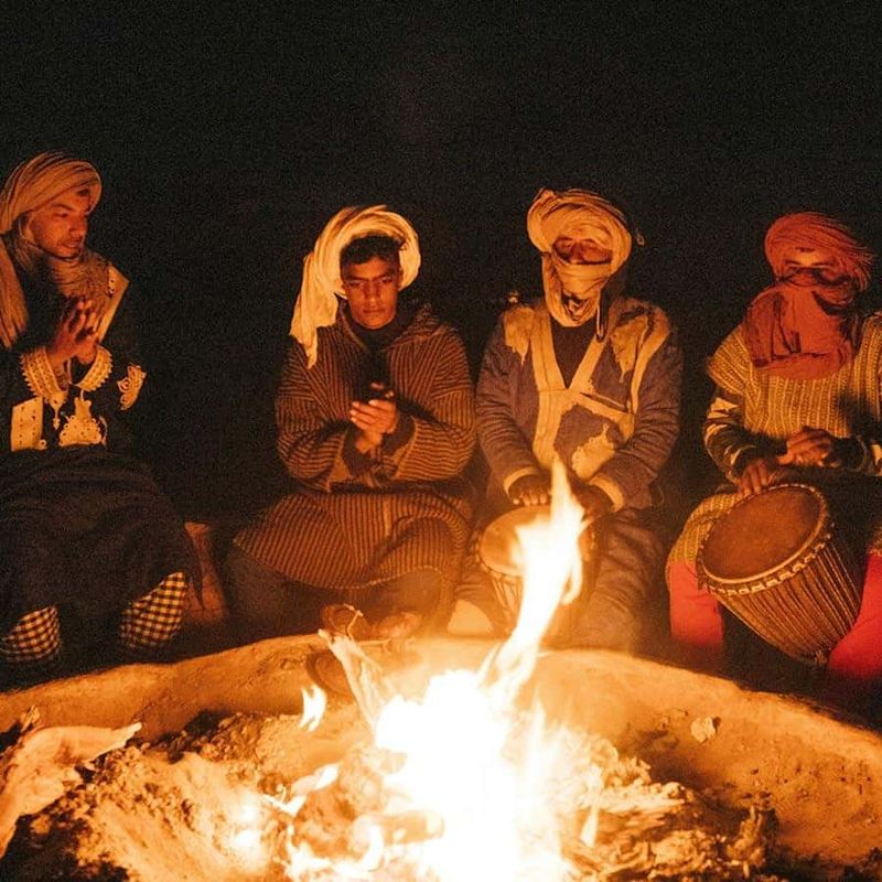 Campfire in the Sahara