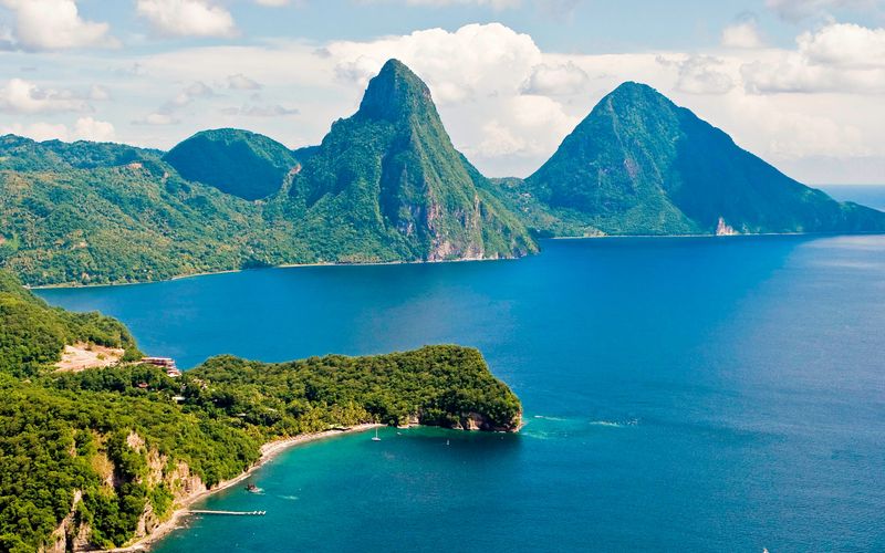 St. Lucia's Majestic Twin Peaks