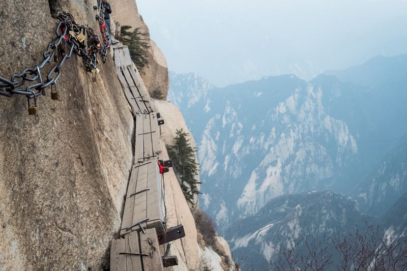 Huashan Mountain Plank Walk, China