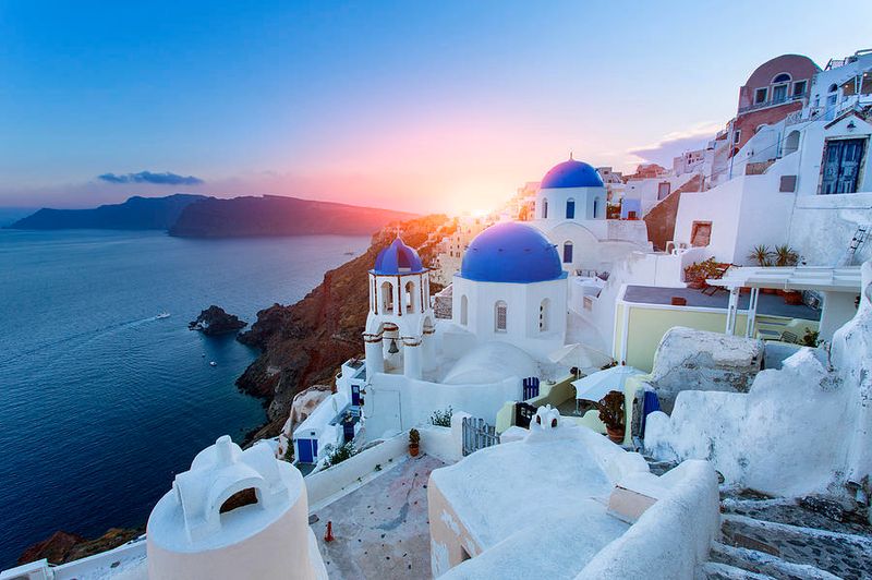 Santorini's Blue-Domed Churches