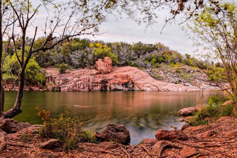 Inks Lake's Pristine Pink Granite Basin
