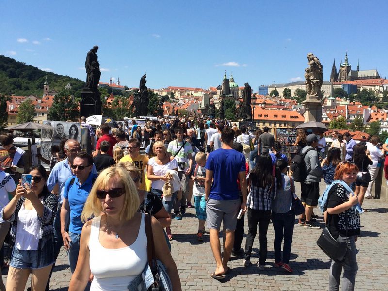 Charles Bridge at Peak Hours, Prague