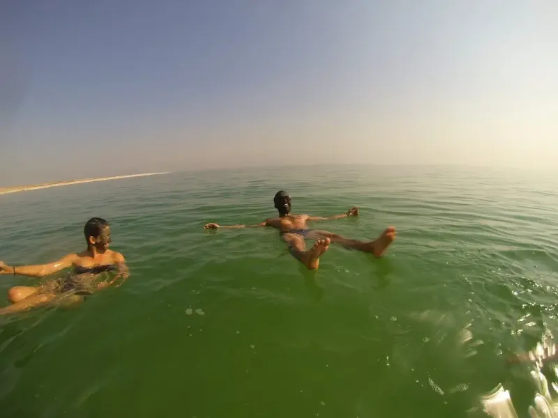 Floating in the Dead Sea