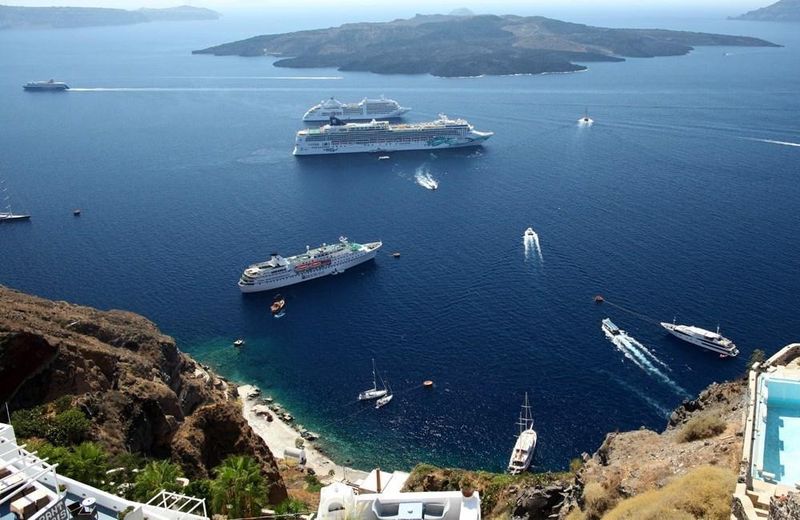 Santorini's Cruise Ship Invasion