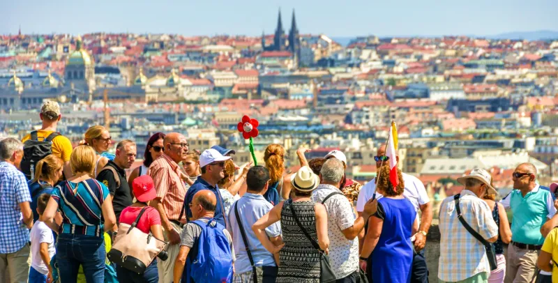Prague Crowded and Cold