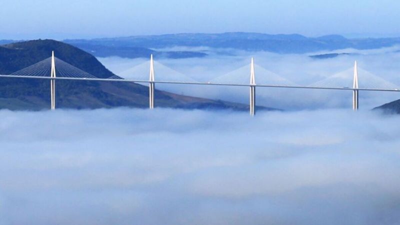 Millau's Cloud-Touching Viaduct