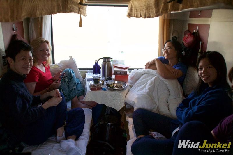 Talking to locals in sleeper cabins