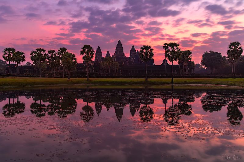 Watching Sunrise at Angkor Wat