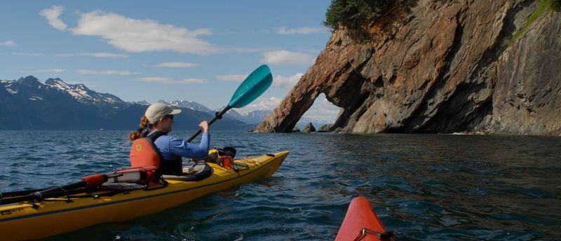 Sea kayaking in Resurrection Bay