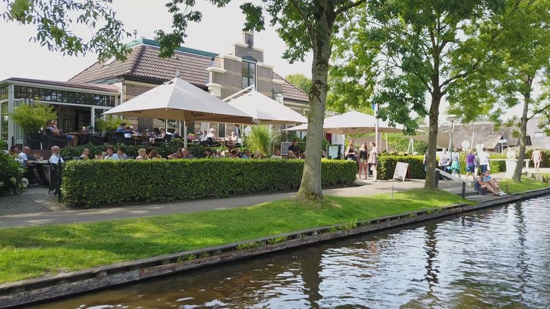 Relax At A Waterside Café Or Restaurant