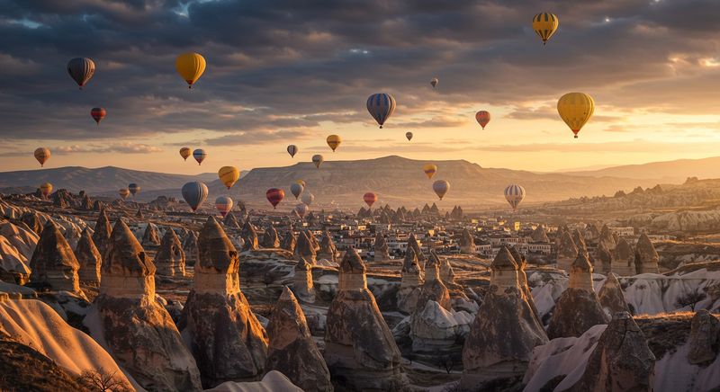 Cappadocia's Fairy Chimneys from a Hot Air Balloon