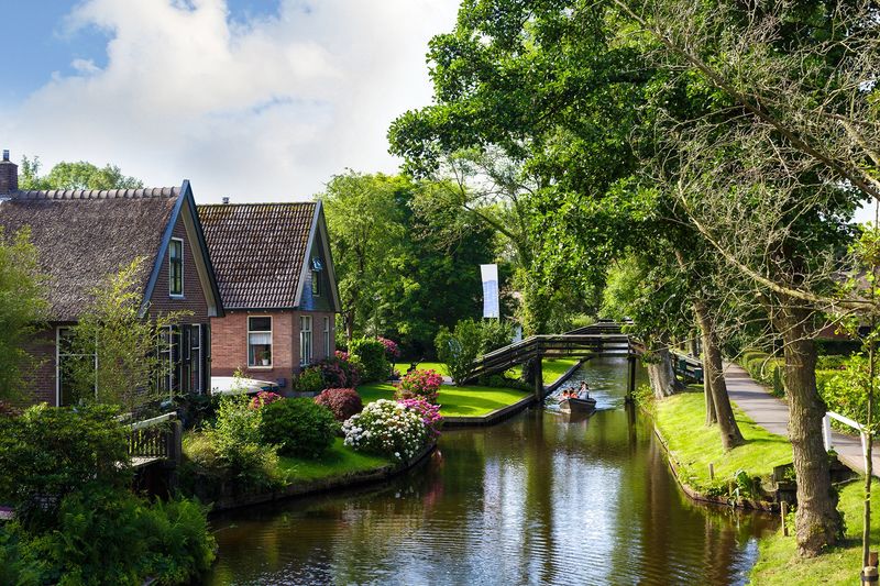 Walk Or Cycle Along The Wooden Bridges And Footpaths