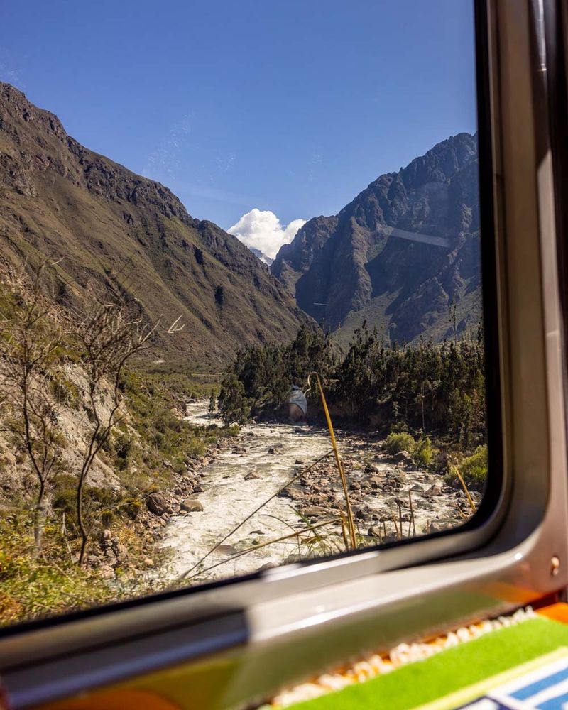 First glimpse of Machu Picchu