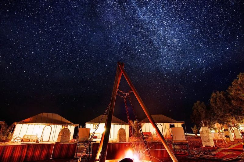 Sleeping in a Moroccan Desert Camp