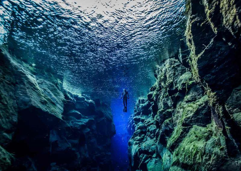 Swimming in Iceland's Silfra Fissure