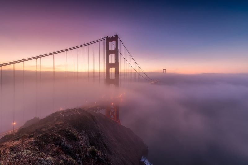 Golden Gate Bridge: Engineering Marvel in Red