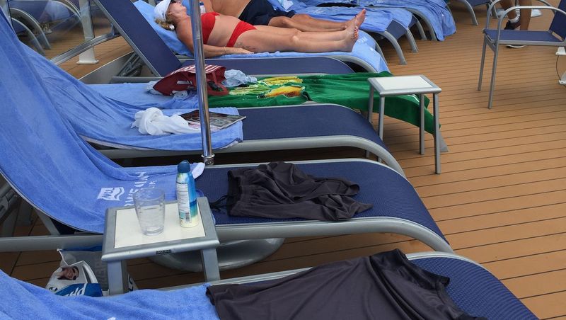 Don't reserve loungers with towels