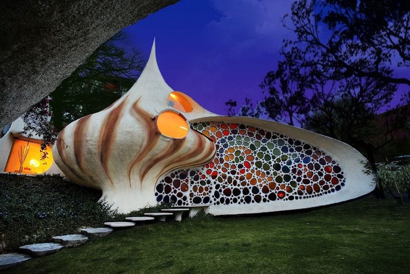 The Nautilus Shell House In Mexico